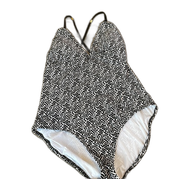 HELEN JON BLACK KEY TIE BACK ONE PIECE Size Large - Picture 3 of 8